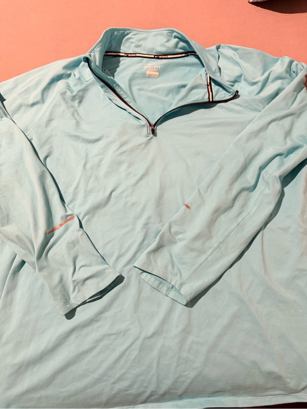 Nike Light Blue Dri-FIT 1/4 Zip Long Sleeve Shirt